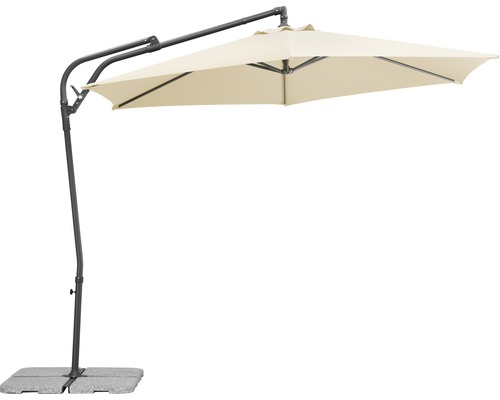 Freiarmschirm mit Standfuß für den Garten oder die Terrasse