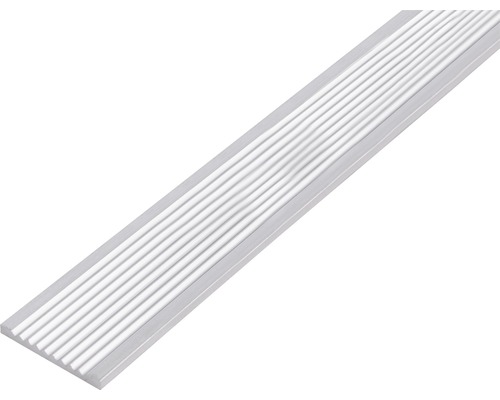 Flachstange Aluminium silber geriffelt 40 x 3 , 1 m