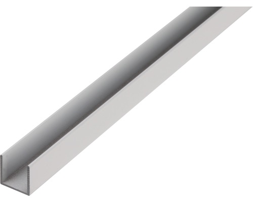 U-Profil Aluminium silber 10 x 8 x 1 mm 1,0 mm , 2,6 m U-Profil aus Metall