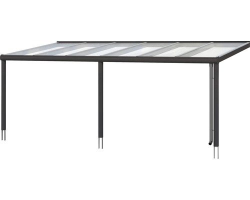 Terrassenüberdachung mit transparenten Polycarbonatplatten
