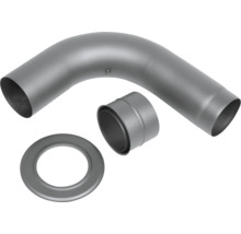 Abgasrohrbogen, Muffe und Rosette aus Metall