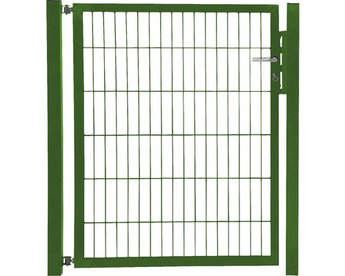 Stabgitter-Einzeltor ALBERTS Flexo Typ 6/5/6 100 x 120 cm inkl. Pfosten 6 x 6 cm grün