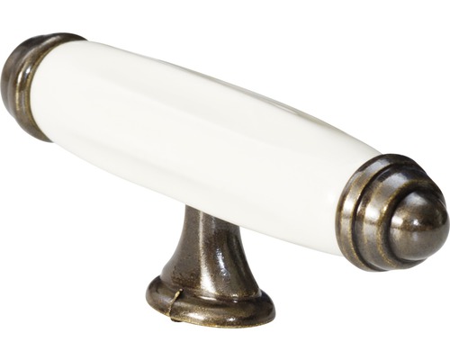 Möbelgriff aus Metall und Keramik