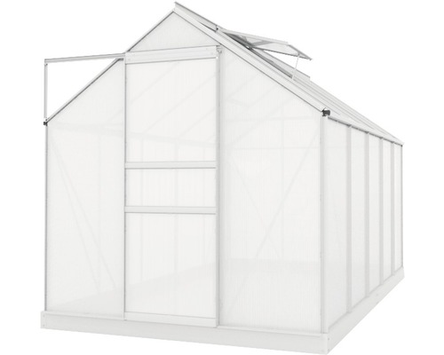 Gewächshaus mit Tür und Dachfenstern