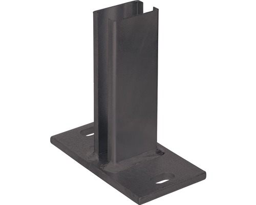 Pfostenträger für Doppelstabmatten-Zaunpfosten, 60 x 40 mm, anthrazit Pfostenträger für Doppelstabmatten-Zaunpfosten, 60 x 40 mm, anthrazit