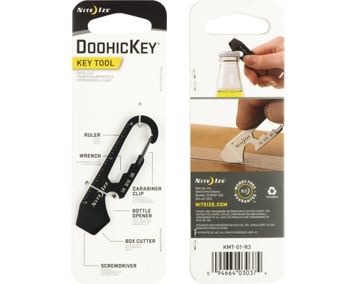 Nite Ize DoohicKey Schlüsselanhänger Werkzeug mit Karabiner, Flaschenöffner, Schraubendreher, Cutter und Schraubenschlüssel