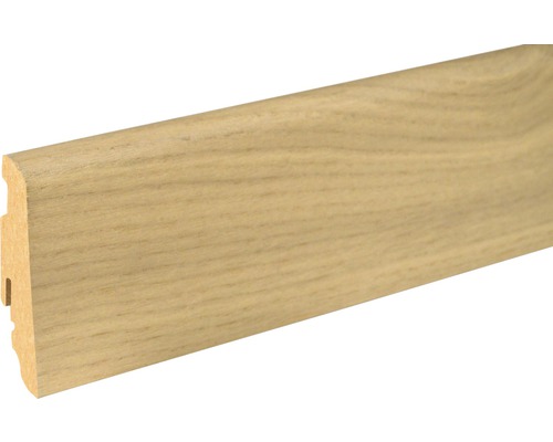 Sockelleiste furniert SU60L Eiche weiß 262 19x58x2400 mm Sockelleiste aus Holz