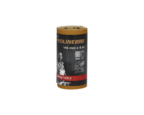 PROLINE GOLD Profi Schleifpapier Rolle P240 115 mm x 5 m Proline Gold Schleifpapierrolle, 115 mm x 5 m, Körnung 240