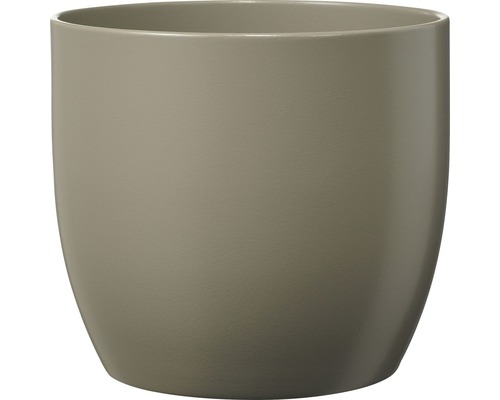 Blumentopf Soendgen Basel Fashion Keramik Ø 13 cm H 12 cm hellgrau Runder Pflanztopf aus Keramik