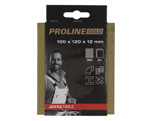 PROLINE GOLD Profi Schleifpads P180 120x98x13 mm