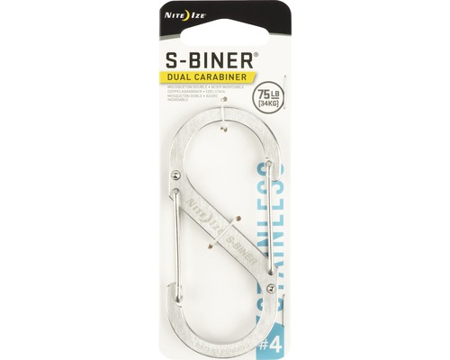 Nite Ize S-Biner Doppelkarabinerhaken aus Edelstahl