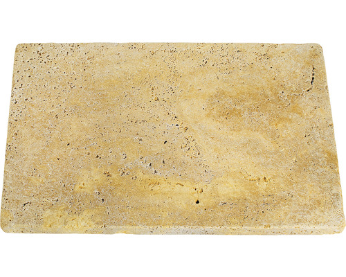 FLAIRSTONE Travertin Terrassenplatte Venezia 60 cm x 40 cm x 3,1 cm Travertinfliese