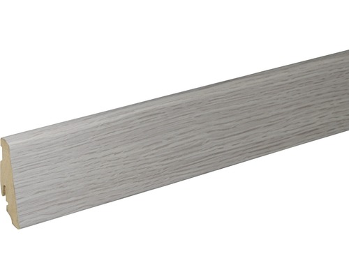 SKANDOR Sockelleiste FU60L Roble Blanco grau 20x58x2400 mm Fußleiste mit Holzstruktur