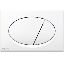 Betätigungsplatte veporit Oval 1.01 2-Mengentechnik weiß-thumb-0