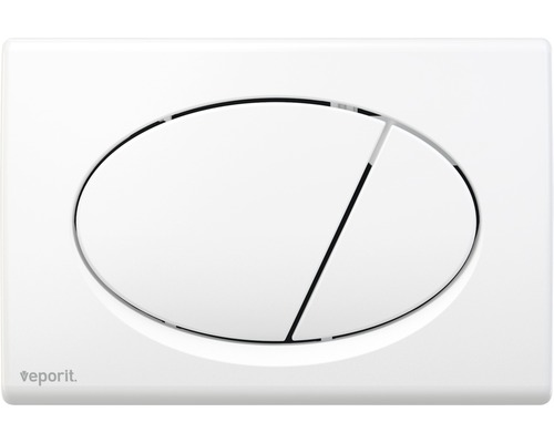 Betätigungsplatte veporit Oval 1.01 2-Mengentechnik weiß-0