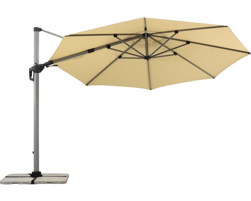 Freiarm-Sonnenschirm mit Ständer für den Garten