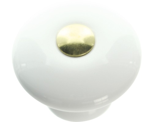 Keramik Möbelknopf mit Beschlag