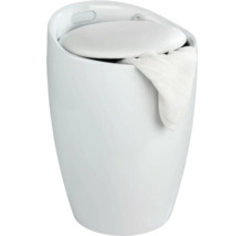 Wäschekorb aus Kunststoff mit Deckel und Wäsche