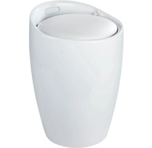 Weißer Badhocker mit abnehmbarem Deckel