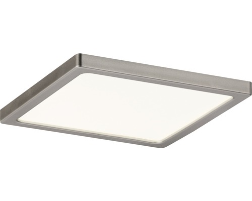 LED Einbauleuchte Areo nickel-matt 1-flammig 830 lm 3000 K warmweiß IP 44 dimmbar eckig 120x120 mm