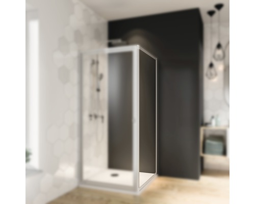 Seitenwand für Duschtür Breuer Fara4 900x1850 mm Echtglas Klar hell alunatur