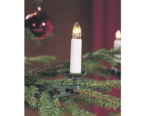 Weihnachtsbaumkerze mit Clip zur Befestigung am Weihnachtsbaum