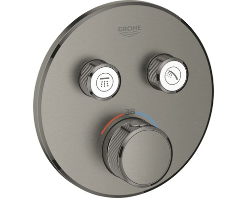 Unterputz-Thermostat-Badewannenmischer Grohe Grohterm SmartControl 29119AL0 hard graphite gebürstet