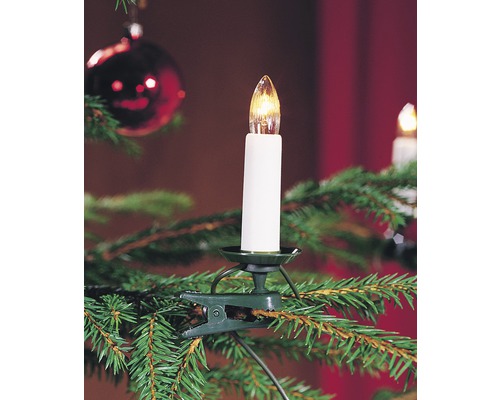 Elektrische Christbaumkerze mit Clip zur Befestigung am Weihnachtsbaum