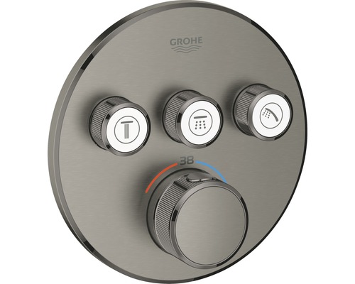 Unterputz-Thermostat-Badewannenmischer Grohe Grohterm SmartControl 29121AL0 hard graphite gebürstet