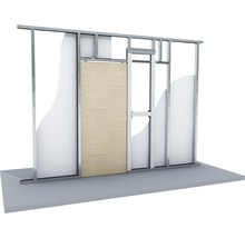 Trockenbauwand mit Schiebetür