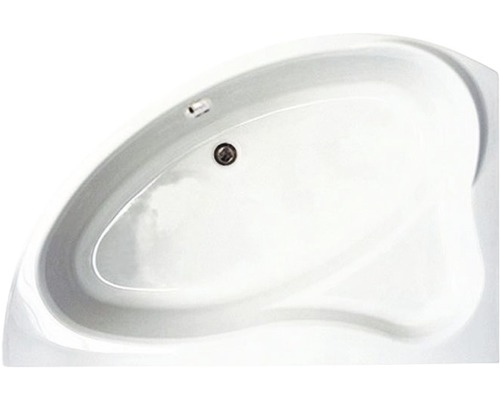 Raumsparbadewanne Sanotechnik KRK 406010 150x98 cm weiß Badewanne aus Sanitäracryl mit Abfluss und Überlauf