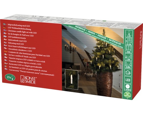 LED Christbaumkerzen Set für den Innenbereich, 25 Stück, Konstsmide Logo