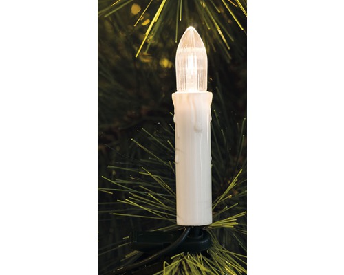 Kerzenlichterkette Konstsmide 9,6 m + 1,5 m Zuleitung 25 LEDs Lichtfarbe warmweiß LED-Christbaumkerze mit Clip zur Befestigung am Weihnachtsbaum