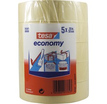 Fünf Rollen Tesa Economy Malerkreppband, je 50 Meter lang und 30 Millimeter breit