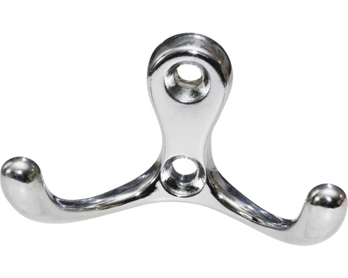 Kleiderhaken aus Metall mit drei Haken
