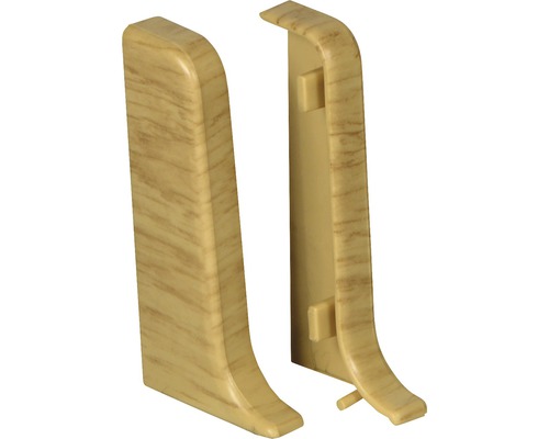 Zwei Sockelleisten aus Kunststoff