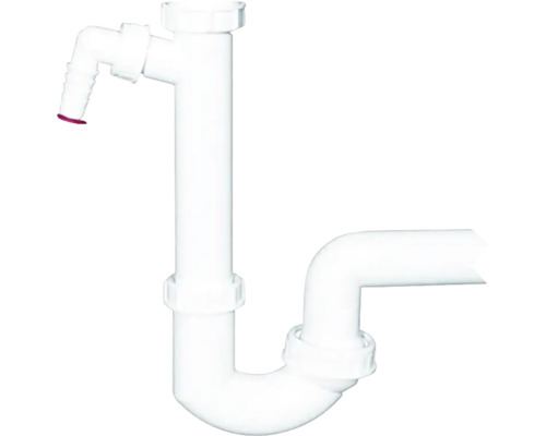 Siphon HL 100/50 für Abwasch DN50x6/4" mit Kugelgelenk und Waschgeräteanschluss Siphon aus Kunststoff