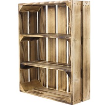 Holzkiste mit drei Fächern für Lagerung