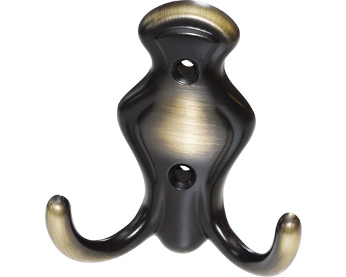 Kleiderhaken mit zwei Haken zur Wandmontage