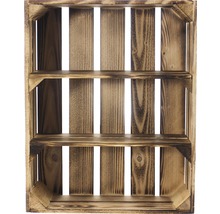 Holzkiste mit zwei Regalböden