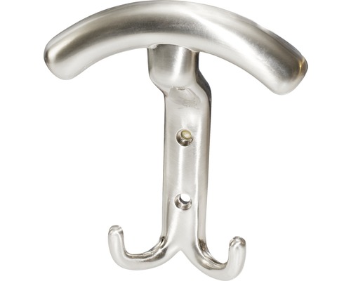 Kleiderhaken aus Metall mit zwei Haken