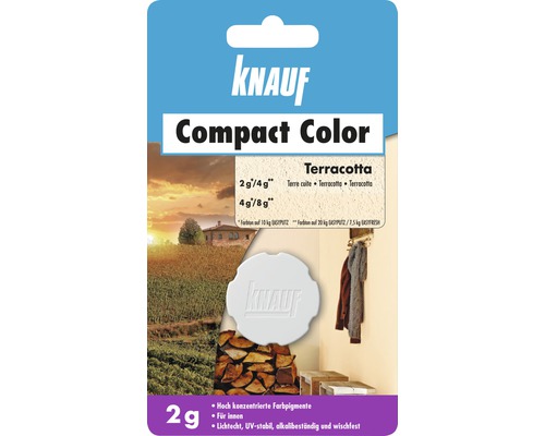 Abtönkonzentrat Knauf Compact Color terracotta 2 G Knauf Compact Color Farbpigmente Terracotta, 2 Gramm Packung