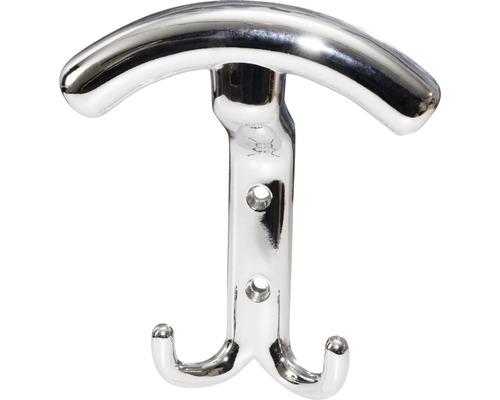 Kleiderhaken aus Metall mit zwei Haken