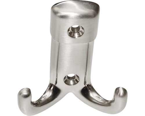 Doppelter Kleiderhaken aus Metall mit Befestigungslöchern