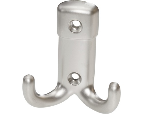 Doppelter Kleiderhaken aus Metall zur Wandmontage