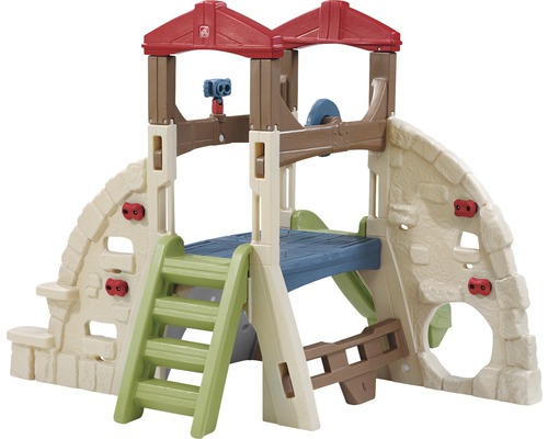 Spielturm mit Kletterwand, Rutsche, Leiter und Aussichtsplattform für den Garten