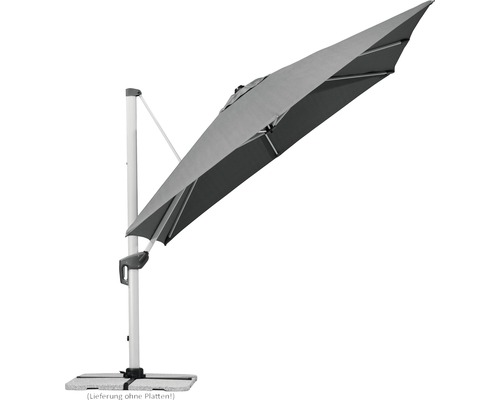 Freiarm-Sonnenschirm mit Standfuß für den Garten