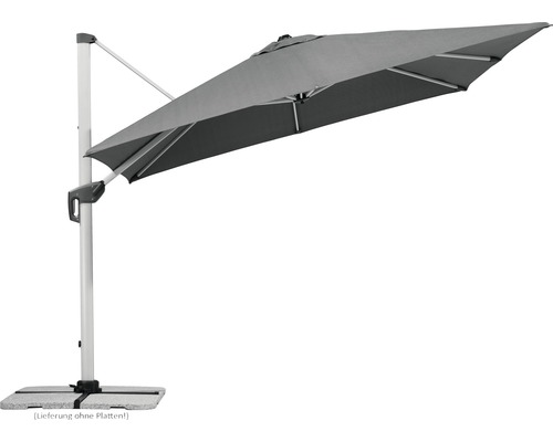 Freiarm-Sonnenschirm mit Fußkreuz für den Garten