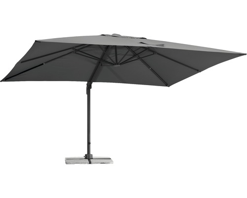 Quadratischer Sonnenschirm mit Ständer für den Garten