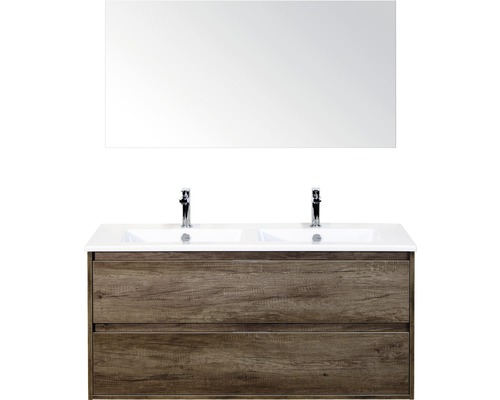 Badmöbel-Set Sanox Porto Keramik 170x121x51 cm Doppelwaschbecken Nebraska Eiche mit Spiegel Badmöbel-Set Sanox Porto Keramik 170x121x51 cm Doppelwaschbecken Nebraska Eiche mit Spiegel